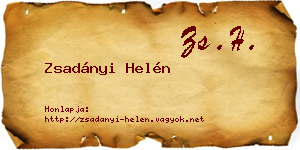 Zsadányi Helén névjegykártya